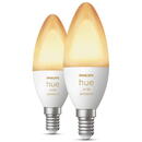 Philips Hue LED Lamp E14 2-Pack 5,2W 320lm White Ambiance
