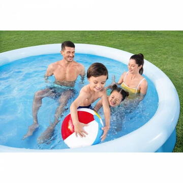 Bestway Fast Set above ground pool set, 305cm x 66cm, swimming pool (blue/white, with filter pump)