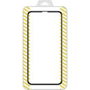 Folie Protectie Ecran OEM pentru Apple iPhone 12 / Apple iPhone 12 Pro, Sticla securizata, Full Face, Full Glue, 5D, Neagra