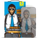 Folie Protectie Ecran Mr. Monkey Glass pentru Apple iPhone 13, Sticla securizata, Full Face, Full Glue, 5D, Strong Privacy, Neagra