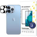 Folie Protectie Camera spate WZK pentru Apple iPhone 14 Pro / Apple iPhone 14 Pro Max, Sticla securizata, Full Glue, 9H, Neagra