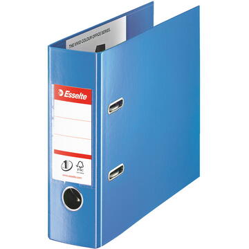 Biblioraft Esselte No.1 Power VIVIDA, pentru banci, PP/PP, partial reciclat, FSC, 75 mm, albastru