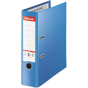 Biblioraft Esselte No.1 Power Jumbo Plus VIVIDA, PP/PP, partial reciclat, FSC, 80 mm, albastru