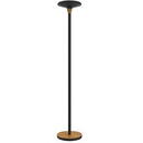Lampa de podea cu picior, cu LED, UNILUX Baly - neagra/bambus