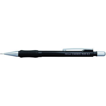 Creion mecanic profesional PENAC UM 5035, 0.5mm, varf cilindric retractabil - negru