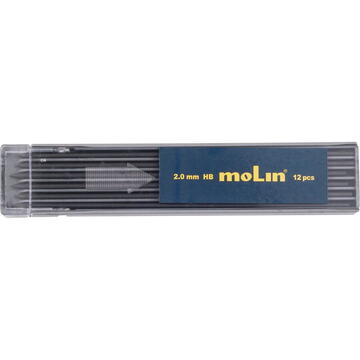 Mine creion mecanic 2 mm, 12buc/set, MOLIN