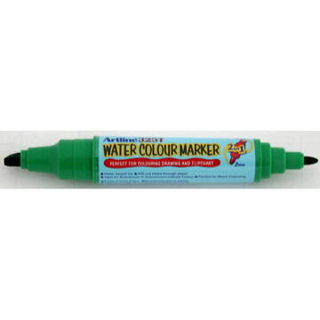 Watercolor marker ARTLINE 325T, doua capete - varf rotund 2.0mm/tesit 5.0mm - verde