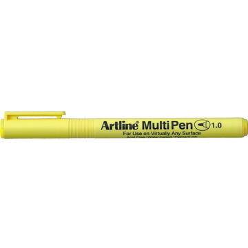Marker universal ARTLINE Multi Pen, varf rotund 1.0mm - galben