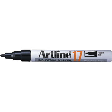 Industrial marker ARTLINE 17, rezistent la apa si lumina, corp metalic, varf rotund 1.5mm - negru