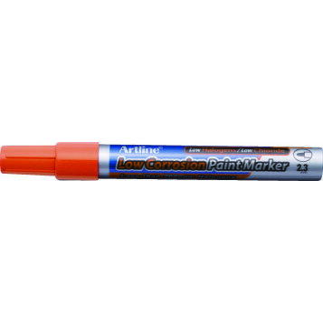 Marker cu vopsea ARTLINE 420, coroziune scazuta, corp metalic, varf rotund 2.3mm - portocaliu