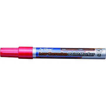 Marker cu vopsea ARTLINE 420, coroziune scazuta, corp metalic, varf rotund 2.3mm - rosu