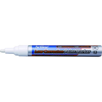 Marker cu vopsea ARTLINE 420, coroziune scazuta, corp metalic, varf rotund 2.3mm - alb