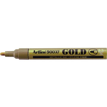 Marker cu vopsea ARTLINE 900XF, corp metalic, varf rotund 2.3mm - auriu
