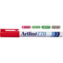 Marker pentru pachete congelate, varf rotund 1.0mm, corp metalic, ARTLINE 770 - rosu