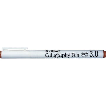 Marker ARTLINE Calligraphy, varf tesit din fetru 3.0mm - maro
