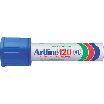 Permanent marker ARTLINE 120, corp metalic, varf tesit 20.0mm - albastru