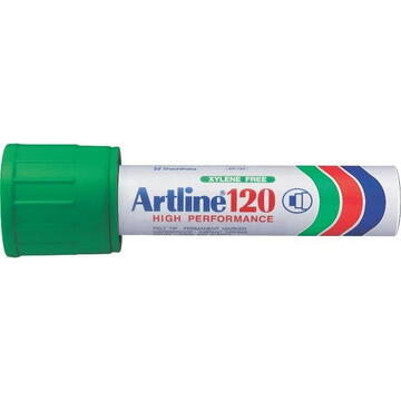 Permanent marker ARTLINE 120, corp metalic, varf tesit 20.0mm - verde