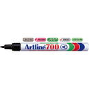 Permanent marker ARTLINE 700, corp metalic, varf rotund 0.7mm - negru
