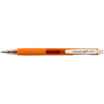 Pix cu gel PENAC Inketti, rubber grip, 0.5mm, corp orange transparent - scriere orange