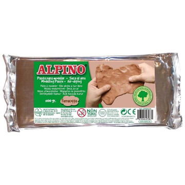 Articole pentru scoala Pasta de modelat, 500 grame, ALPINO - terracota