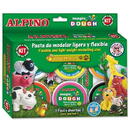 Articole pentru scoala Kit 6 culori x 40gr plastilina magica + 4 seturi accesorii, ALPINO Animals