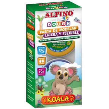 Articole pentru scoala Kit 6 culori plastilina magica, ALPINO Koala