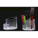 Accesorii birotica Suport plastic pentru accesorii de birou, 5 compartimente, KEJEA - transparent cristal