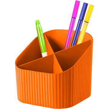 Accesorii birotica Suport pentru instrumente de scris, 4 compartimente, HAN X-Loop Trend-Colours - orange