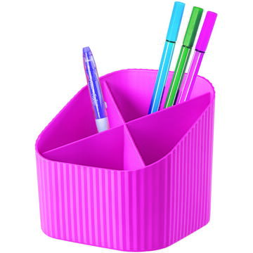 Accesorii birotica Suport pentru instrumente de scris, 4 compartimente, HAN X-Loop Trend-Colours - roz
