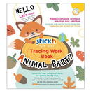 Stick'n Carte educativa Stick"n Tracing Work Book - Animal Party