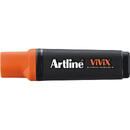 Textmarker ARTLINE Vivix 670, cerneala lichida, varf tesit 2.0-5.0mm - orange fluorescent