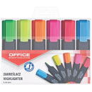 Textmarker varf lat 1-3mm, Office Products - 6 culori/set
