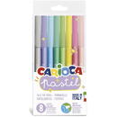 Articole pentru scoala Carioca super lavabila, varf 1-4.7mm, 8 culori/set, CARIOCA Pastel - culori pastel