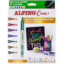 Articole pentru scoala Set ALPINO Crea + METALIX marker, 7 culori/set