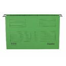 Dosar suspendabil cu eticheta, bagheta metalica, carton 230g/mp, 25 buc/cutie, Bantex - verde