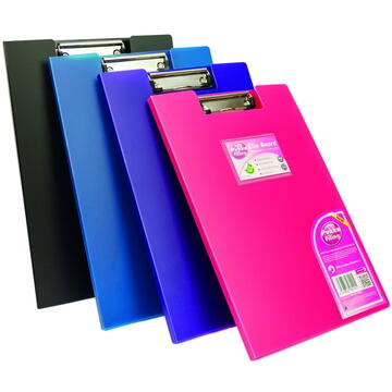 Accesorii birotica Pukka Pad Clipboard dublu din plastic rigid, PUKKA - transparent albastru