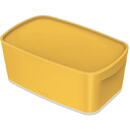 Cutie depozitare LEITZ Cosy MyBox, PS, cu capac, 31x12x19 cm, galben chihlimbar
