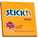 Stick'n Notes autoadeziv extra-sticky 76 x 76mm, 90 file, Stick"n - portocaliu neon