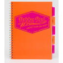 Pukka Pad Project Book A4, 100 file 80g/mp, cu spirala dubla, coperti PP, PUKKA Neon orange - matematica