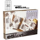 Accesorii birotica Etilux Etichete autoadezive 30/A4, 70 x 29,7 mm, 200 coli/top, ETILASER - albe