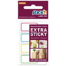 Accesorii birotica Stick'n Etichete autoadezive 18 x 44 mm, 4 x 120 etichete/set Stick"n Extra sticky label - albe-chenar color