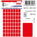 Accesorii birotica Etichete autoadezive color, 12 x 17 mm, 280 buc/set, TANEX - rosu fluorescent