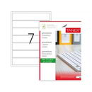 Accesorii birotica Etichete albe autoadezive, repozitionabile, 7/A4, 192.5 x 39mm, 25 coli/top, TANEX-colturi rotunjit