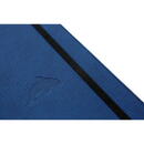 Dingbats wildelife Caiet cu elastic, A5+, 96 file-100g/mp-cream, coperti rigide albastre, Dingbats Whale - cu puncte