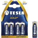Locale Baterii super alkaline LR06, AA, 4 buc/set, Tesla Gold - A1099137004
