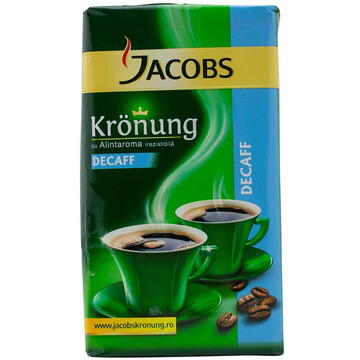Cafea macinata Jacobs KRONUNG, decofeinizata , 250 gr.