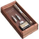 Set stilou de lux + 2 capete stilou + calimara, in cutie de lemn cadou, ONLINE Newood - Bamboo