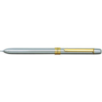 Pix multifunctional de lux, doua culori+creion mecanic 0.5mm, PENAC Slim - corp argintiu - accesorii