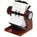 Accesorii birotica Fisier rotativ din lemn pentru 400 carti de vizita 67 x 102mm, ROLODEX - mahon