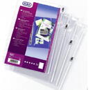 Accesorii birotica Folie protectie pentru documente A4, 140 microni PVC, cu fermoar, 10 folii/set, ELBA